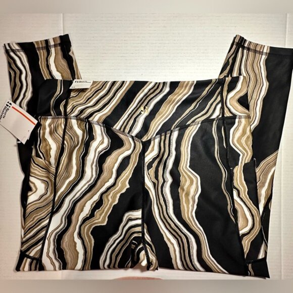 Sports Illustrated Black Brown Beige Women’s Leggings Workout Walking Run New XL - Picture 13 of 13